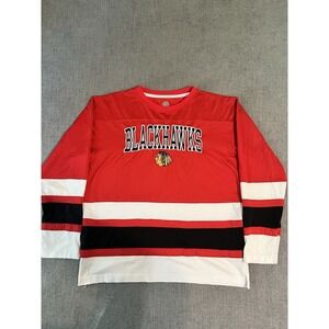 NHL Chicago Blackhawks Hockey Jersey Shirt Red Adult Mens Size L 42/44
